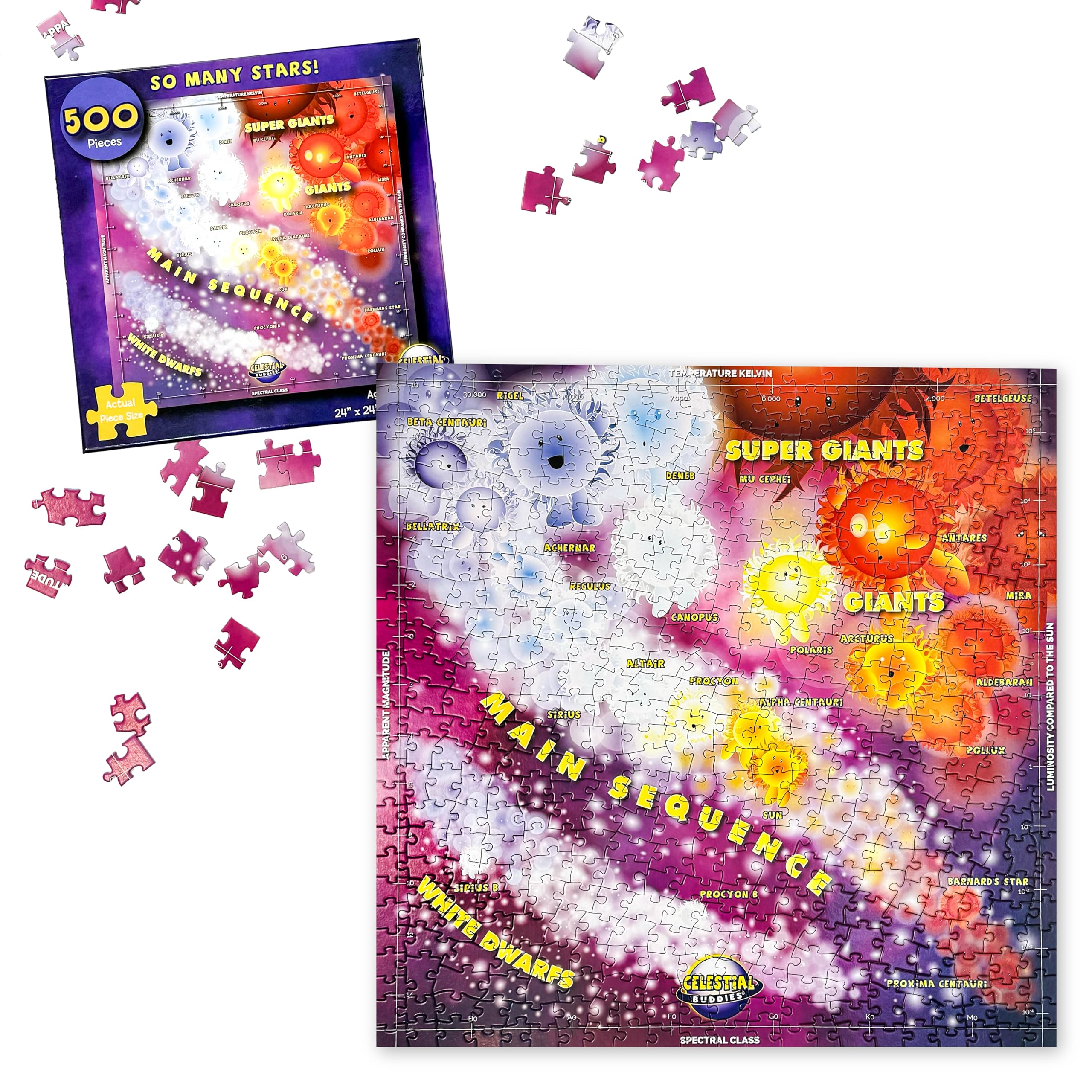 Amazon.com: Celestial Buddies So Many Stars! 500 Piece Jigsaw